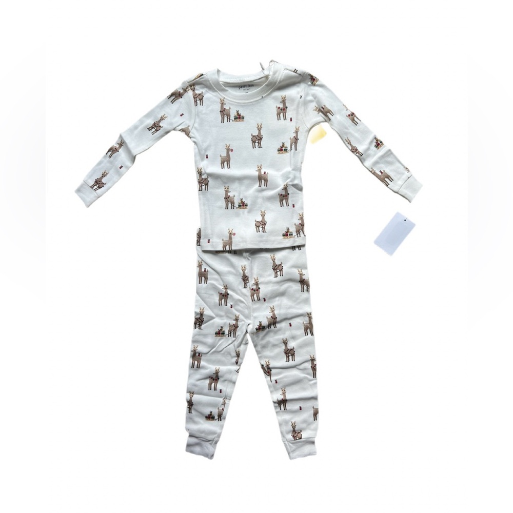 Petit Lem Holiday Reindeer 2-Piece Pajama Set – 18M